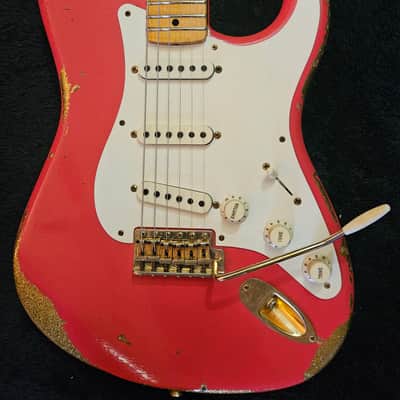 Fender Limited Edition Wildwood 10 Custom Shop 1957 Stratocaster 2017 - Faded Fiesta Red over Gold Sparkle image 7