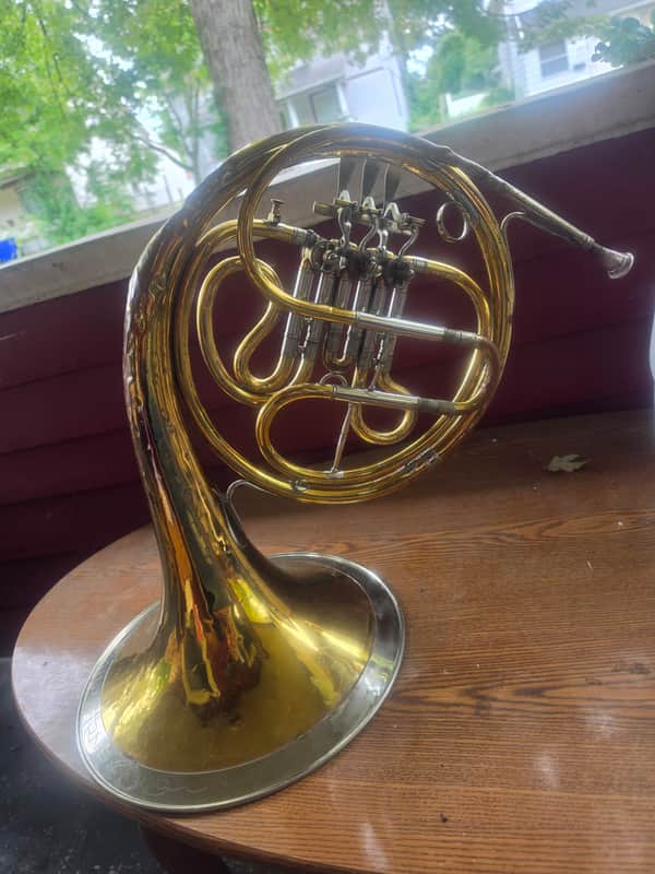 Vintage German Mirifone Single French Horn in F - Brass