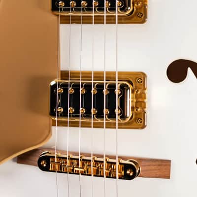 Gretsch G5422GLH Electromatic Classic Hollow Body Double-Cut Left-Handed Electric Guitar - Snow Crest White image 10