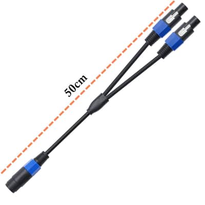 Speakon Splitter Cable, Speak-on 1 Female 2 Male Audio Cable, Speaker Extension Cable, Speaker Break Out Cable with Lock for DJ/PA Speaker Cord (1 Female to 2 Male) image 2