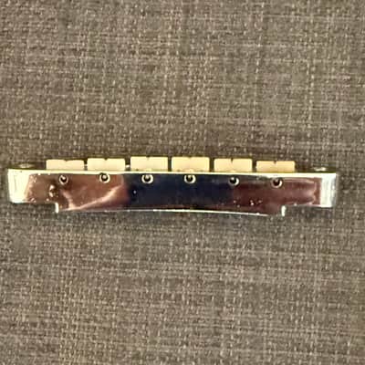 Gibson ABR-1 tune-o-matic guitar bridge 1965 Chrome SG, 335 image 3