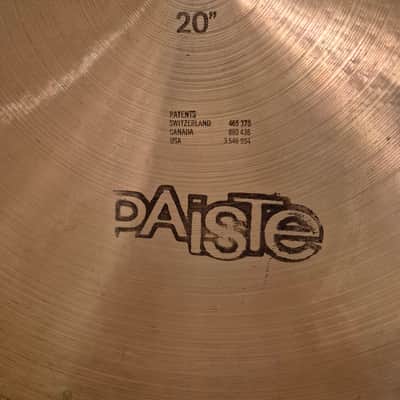 Paiste Vintage 2002 Black Label 20" Flat Ride 1970s image 3