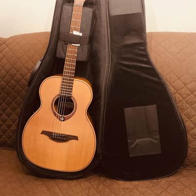 Lag TRAVEL-RCE Travel Series Solid Red Cedar Top Khaya Neck 6-String Acoustic-Electric Guitar w/Case image 1