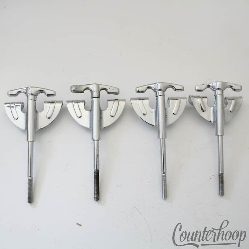 *Pearl 4x Bow-Tie 4 1/8"Bass Drum Tension T-Rods+Claws Metric Japan Vintage 70s image 1