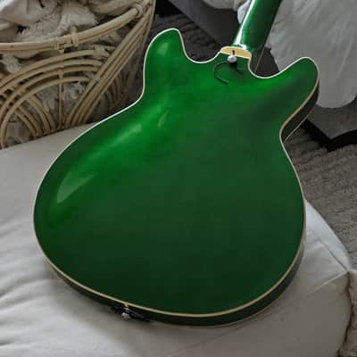 Hagstrom VIKDLXCUS-EDG Viking Deluxe Limited Edition Semi-Hollow 2010s - Emerald Green image 2