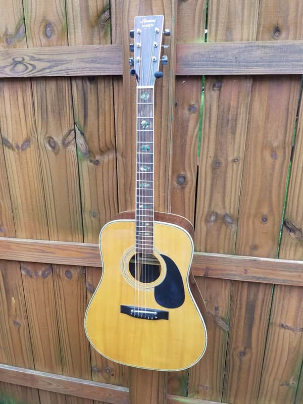 Early 70's Harmony Model  HM 400 Flattop Acoustic Guitar Martin D-41 Copy Nice Great Player & Sound image 1