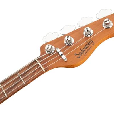 Sadowsky MetroExpress 24-Fret Modern Bass, Morado Fingerboard, 4-String - Solid Sage Green Metallic High Polish image 7