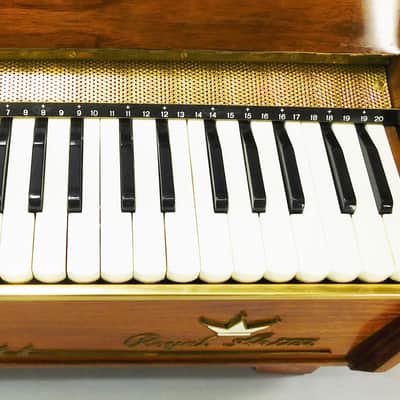 1950s Vintage Farfisa Royal Artist Model III Portable Chord Organ Brown Natural Wood Made in Italy image 8