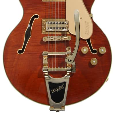 Gretsch LTD Broadkaster Jr. Semi-hollowbody Electric Guitar - Roundup Orange Stain image 1