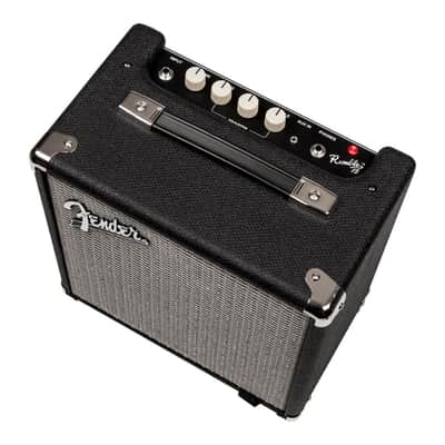 Fender Rumble 15 120V 15-Watts Portable Bass Amplifier with 8-Inch speaker and Three-Band EQ (Black and Silver) image 5