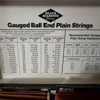 Black Diamond Gauge ball end plain string kit 60s-70s imagen 6