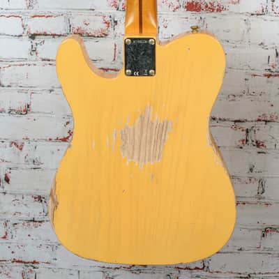 Fender - CuNiFe Blackguard Bigsby Heavy Relic - Telecaster Electric Guitar w/ 1-Piece Quartersawn Maple Neck - Aged Nocaster Blonde - w/ Deluxe Hardshell Case - x5006 image 6