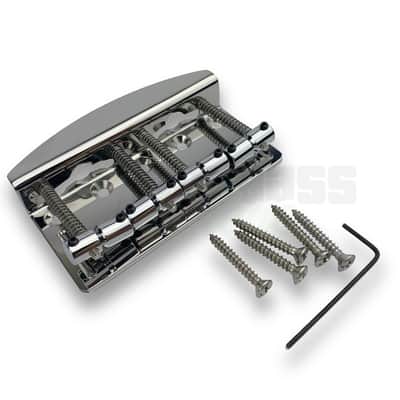 Hipshot Vintage Bass Bridge - 4 String / Polished Stainless Steel / .787 (20mm) image 1