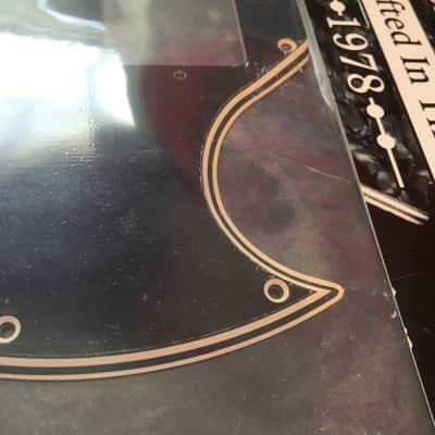 WD Gibson SG Standard Full Face Batwing Pickguard 5 ply Wide Bevel Black/Cream Made In USA image 5