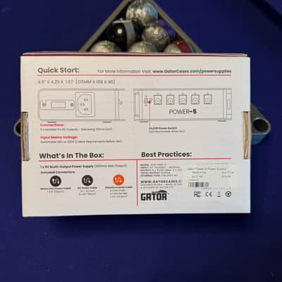 Gator GTR-PWR-5 Power Supply with 5 Isolated Outlets 2010s - Black image 3