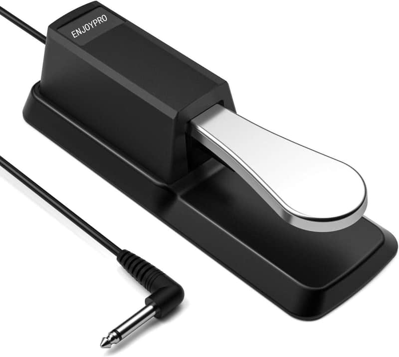 Sustain Pedal for Yamaha Keyboard, Piano Keyboard Pedal with Polarity Switch for Casio, MIDI, Roland Electronic Keyboards and Digital Pianos, 1/4 Inch Jack image 1