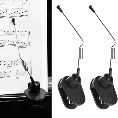 Piano Music Book Clip - Page Holder for Music Stand, Sheet Music Holders for Piano, Keyboard, Binders and Books, Essential Piano Accessories & Gift for Piano Players (Black) image 1