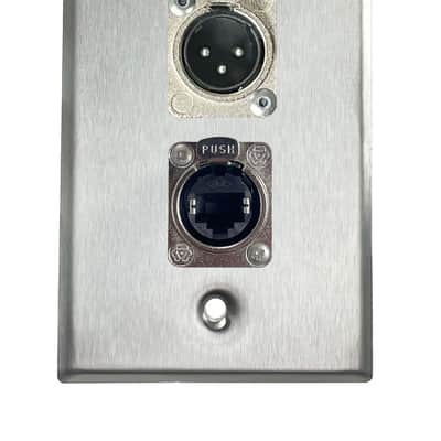 Stainless PROCRAFT SPL-2X-ST-VAR 1 Gang Stainless Pro Audio Installation Wall Plate Loaded, Made in the USA-HDMI Feed-Thru / USB Feed-Thru image 12