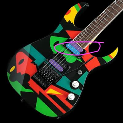 Ibanez JPM100 P1 John Petrucci - RARE First-Run Japan, Multi-Color Pickups (Picasso) image 7