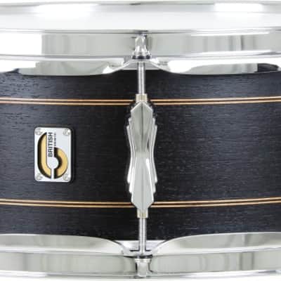 British Drum Company Merlin | 14x5.5" 10-Lug Maple / Birch Snare Drum Black Tulip Veneer. New with Full Warranty! image 1