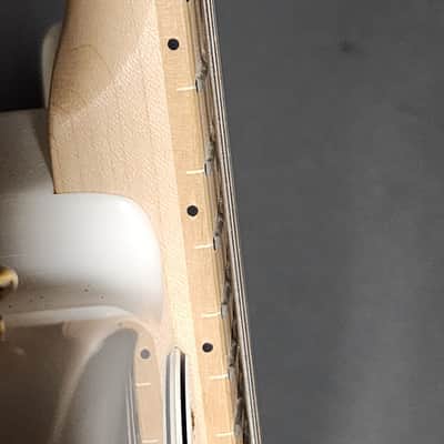 Partscaster Telecaster Style 2020's - Artic White - Gold Hardware image 8
