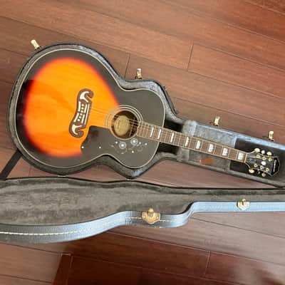 Epiphone J300 2004 - Solid Sitka Spruce, Back and Sides: Rosewood, Neck: Mahogany (Set-Neck construction) Fretboard: Rosewood with Crown inlays image 10