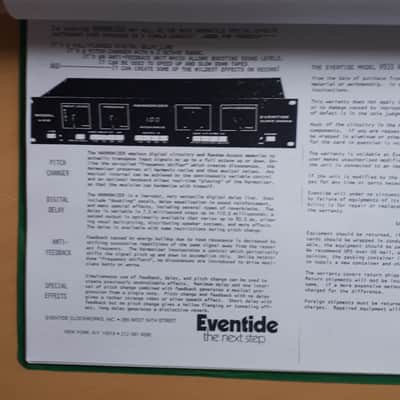 Eventide Harmonizer Instruction Manual image 4