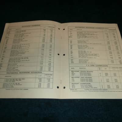 Vintage 1971 Kustom Electro-Voice Microphone Price List! image 3