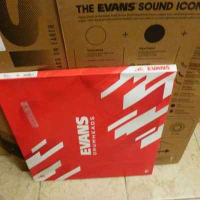 Never Used - 18" Bass Drum Batter + Reso Set - Evans G1 Coated + Remo Ambassador Clear image 5
