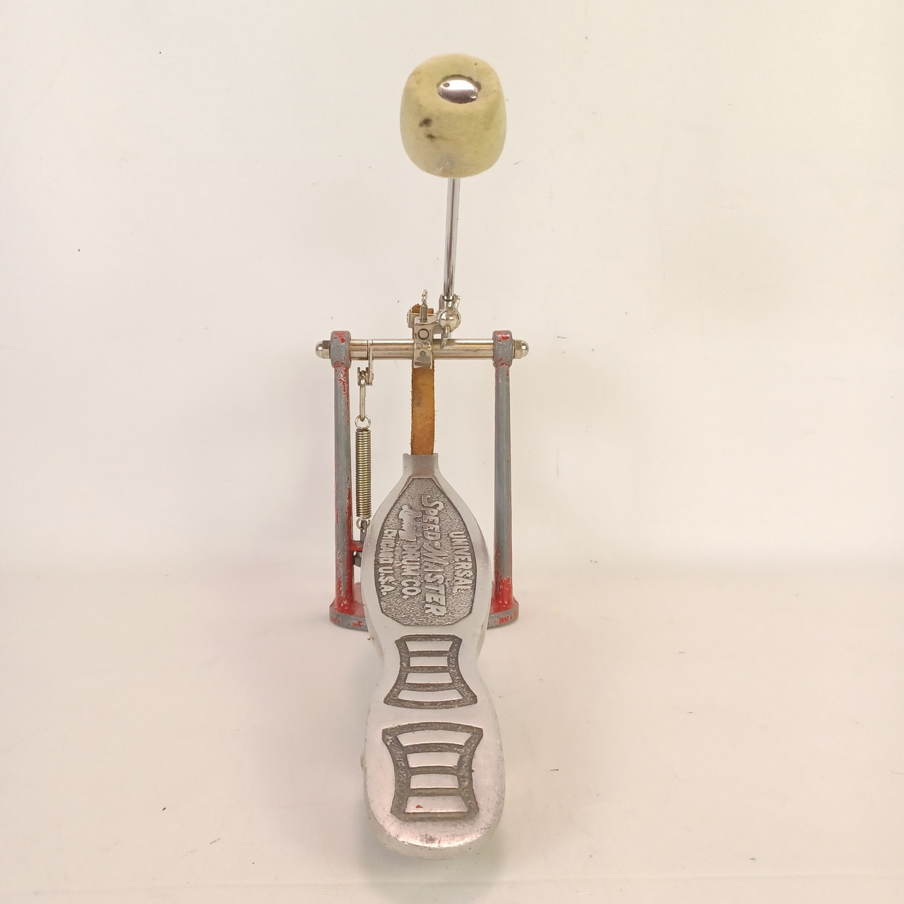 Ludwig #252 "Red Universal Speed Master" Bass Drum Pedal Vintage Solid Footboard — main photograph