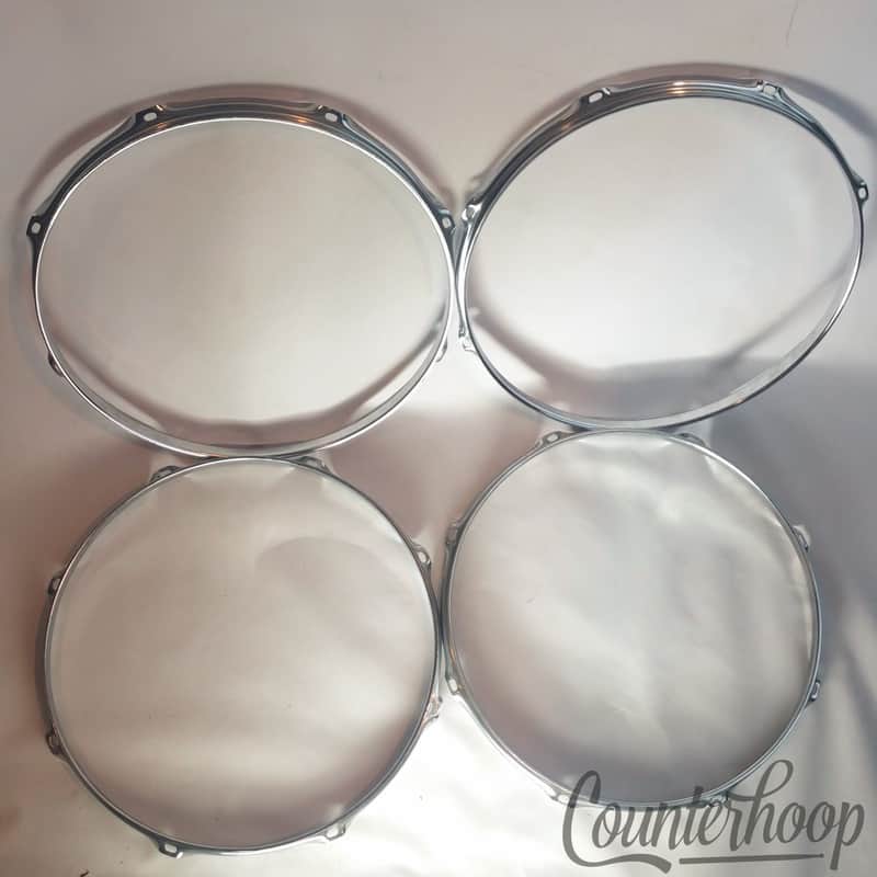 Walberg&Auge 4x 14" Snare/Tom Drum Batter Rims/Hoops Triple Flange 8Lug-Hole W&A image 1