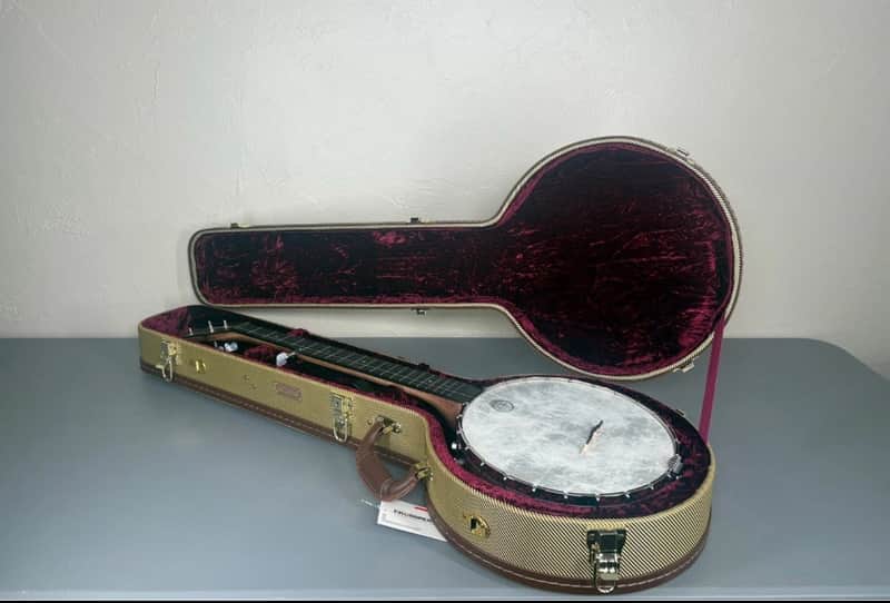 Open-Back 5-String Banjo, With New Case, And Polished Finish image 1