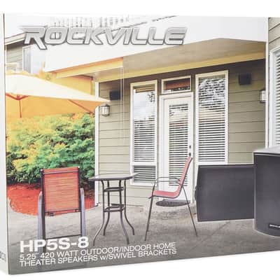 2 Rockville HP5S-8 BK Black 5.25" Outdoor/Indoor 8-Ohm Wall Mount Home Speakers image 7