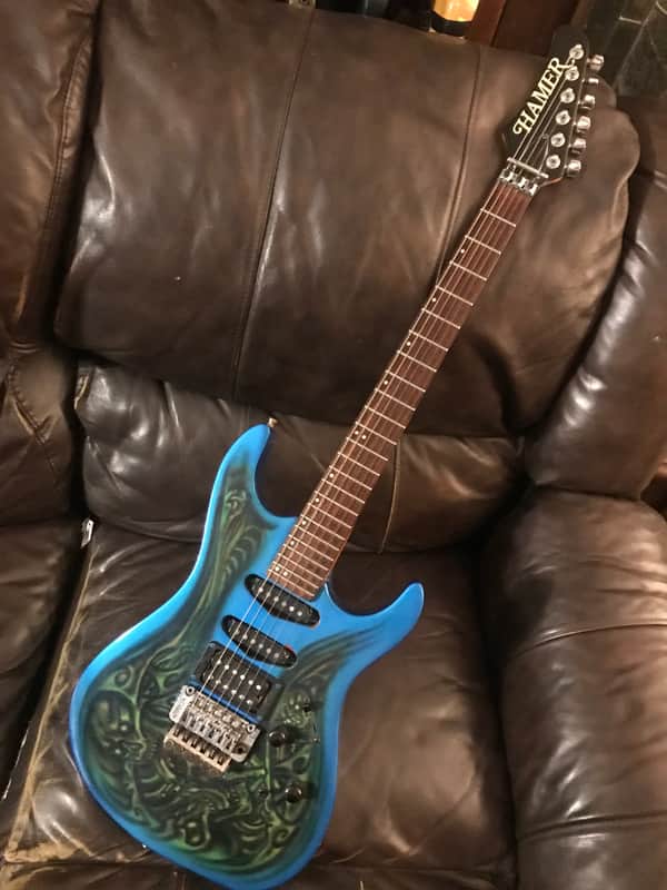 Hamer Centaura 1980s - Custom skull airbrush image 1