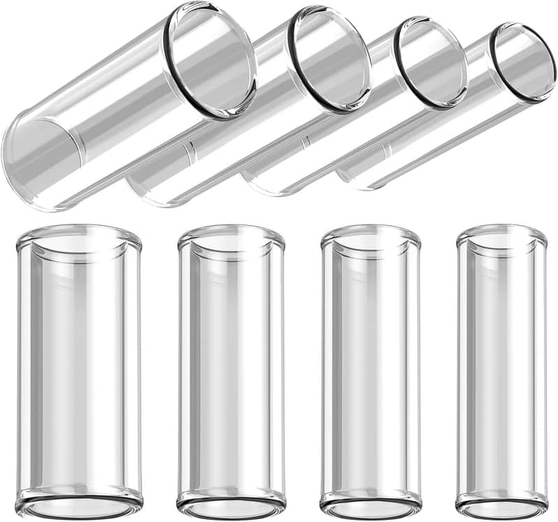 Multisize Glass Guitar Slide Set of 8 - Glass Guitar Slides for Electric and Acoustic, Include Guitar Slides Large Small Medium and Extra Large Slide Guitar image 1