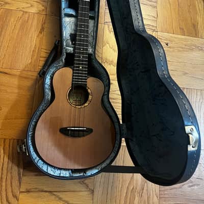 aNueNue UT214 cedar bird all solid cedar & indian rosewood tenor ukulele with pickup image 4