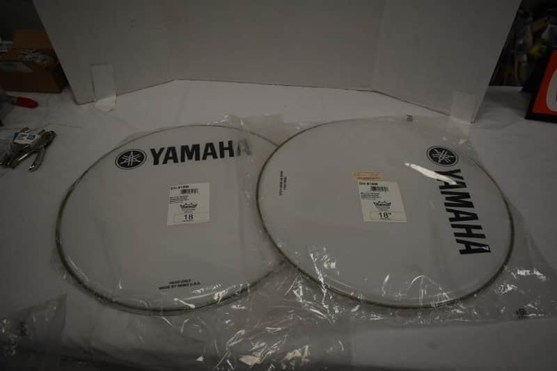 Set of 2 Remo Ambassador 18" Smooth White Drum Head Yamaha Branded (New Open Box) image 1