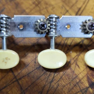 Vintage RARE 1970's 3x3 On a Plate Open Back Fancy Guitar Tuners Japan Luthier Parts #6 image 2