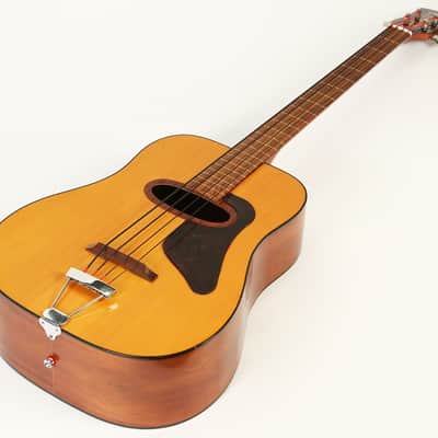 1980 EKO BA/4 Acoustic Fretless Bass Guitar Vintage Hofner Hagstrom image 2