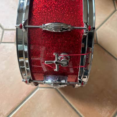 George Way 6.5x14 Tradition Maple/Poplar Snare Drum Red Sparkle Lacquer 2014 image 6