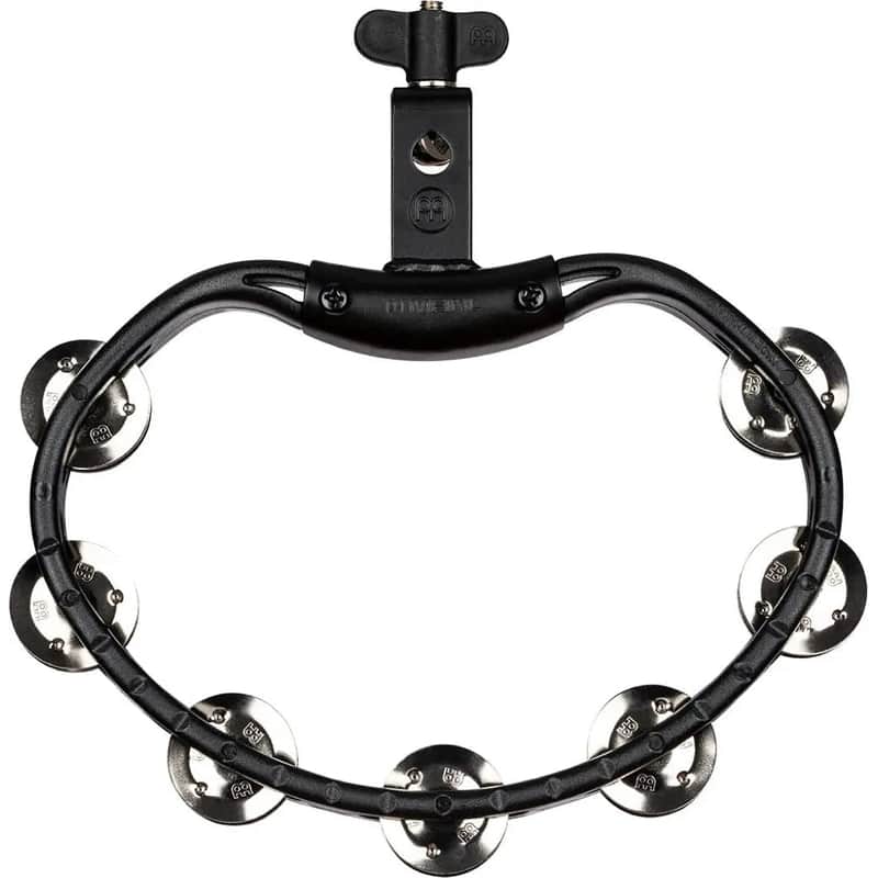 Meinl Headliner Drum Set Mounted Tambourine Steel Jingles Black image 1