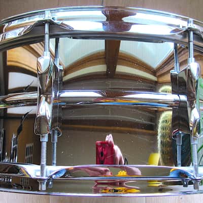 14" x 6.5" Premier 8-Lug Steel Beaded Shell Snare Drum - Vintage image 4