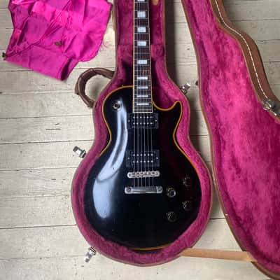 Mavis Tokai Les Paul Custom LC 1985 - GLOSS BLACK - w/Vintage GIBSON Brown Hardshell Case image 1