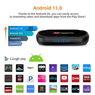 Tanggula X5 Android 11 IPTV Box with Remote, 128GB Bundle with 64GB Memory Card image 5