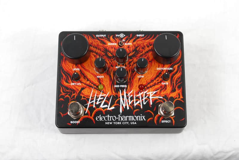 Used EHX Electro-Harmonix Hell Melter High-Gain Distortion Guitar Effect Pedal image 1