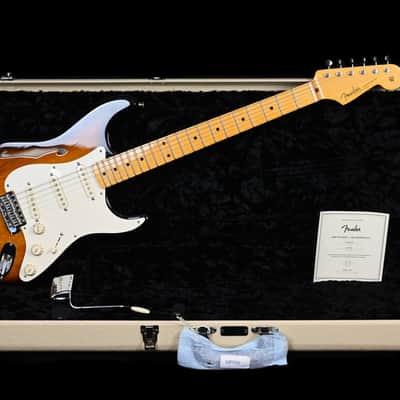 Fender Eric Johnson Thinline Stratocaster from 2018 in Sunburst with Hardcase image 10