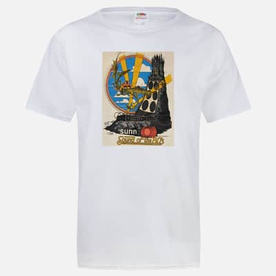 Sunn “The Sound Of The 80's” White Tee Shirt - Digitally Restored Vintage Ad image 1