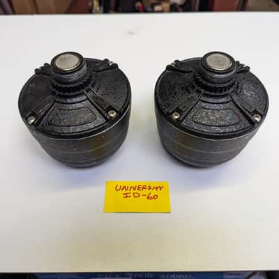 Very Clean! One Pair University ID-60 Alnico Magnet Public Address/Mid Range Drivers - Look & Sound Excellent image 1