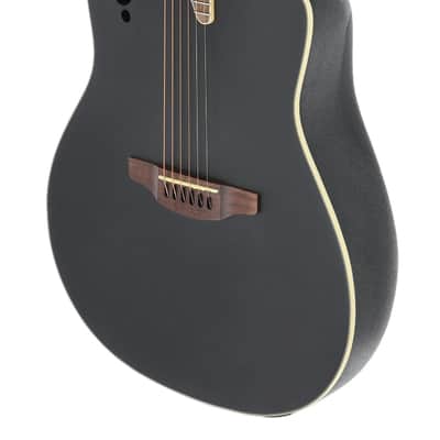 Ovation Applause AE44 Traditional Series Mid-Depth Acoustic-Electric Guitar Black image 19
