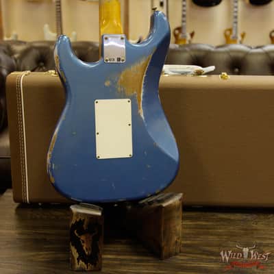 Fender Custom Shop 1962 Stratocaster HSS Floyd Rose Heavy Relic Lake Placid Blue image 15